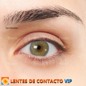 lentes de contacto de color verde