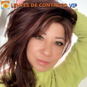 lentes de contacto de color miel
