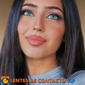 lentes de contacto de color verde