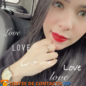 lentes de contacto de color verde