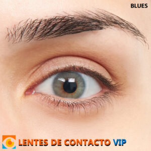 lentes de contacto de color azul