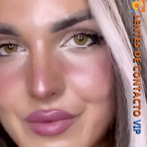 lentes de contacto de color miel